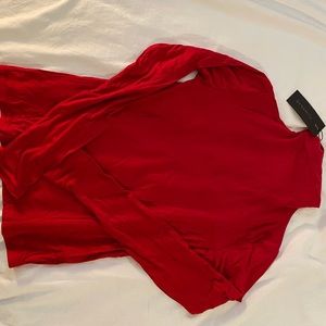 Cute Red Long Sleeve Turtle Neck